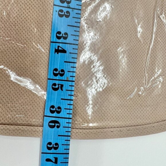 Hanging Beige Garment Protector With Clear Pockets 36 Inches Long - Picture 5 of 7